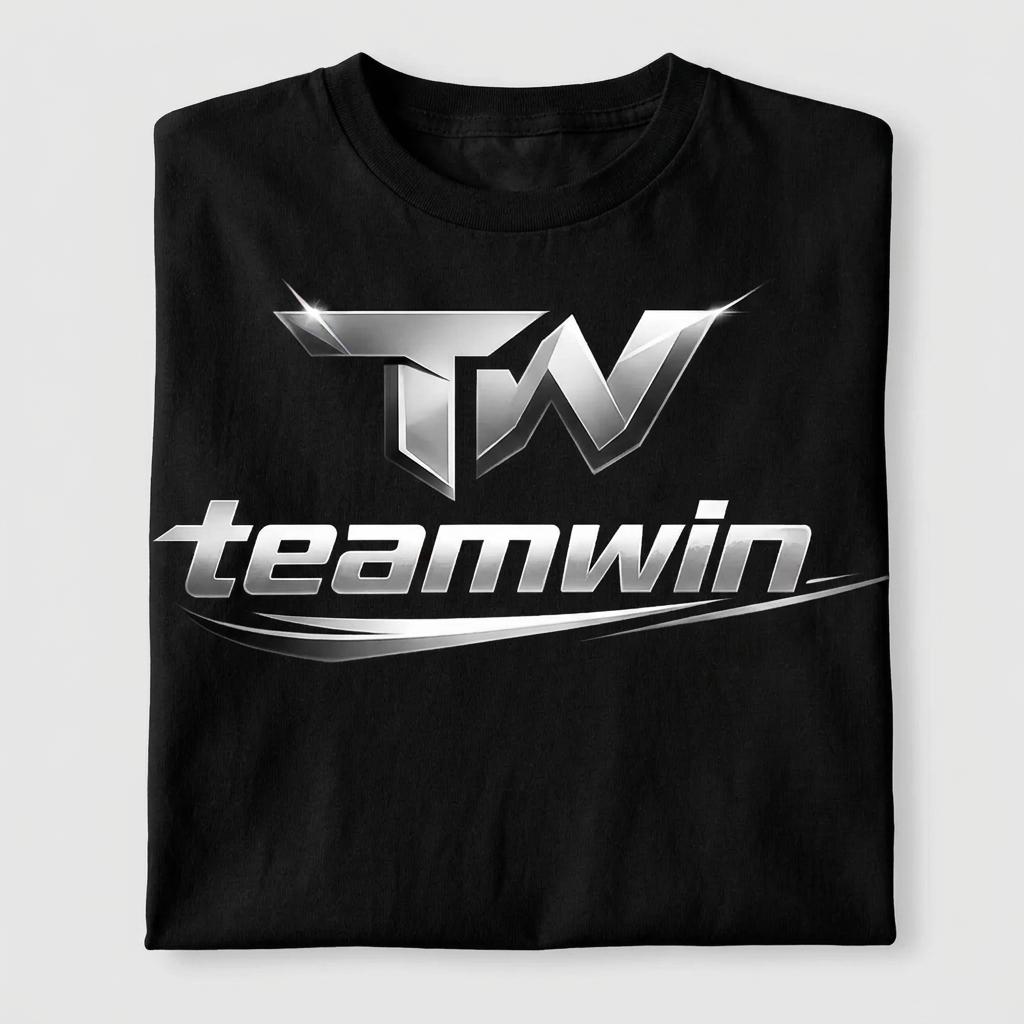 Teamwin TW Logo Black T-Shirt – Premium Cotton Gaming Tee